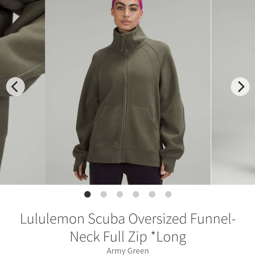 Lululemon scuba oversized funnel neck full zip long